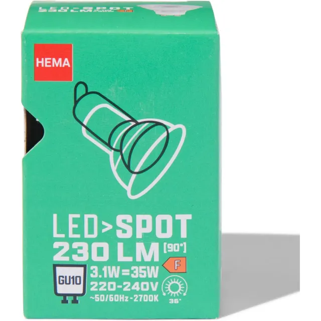 HEMA Led spot clear GU10 1.6W 230lm