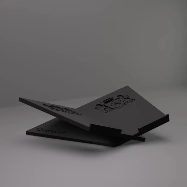 3d-gezellig Boekenstandaard Overijssel - Boekensteun - Boekenhouder - Book Holder - 37*25*10 cm - Zwart - 100% gerecycled PLA (bioplastic)