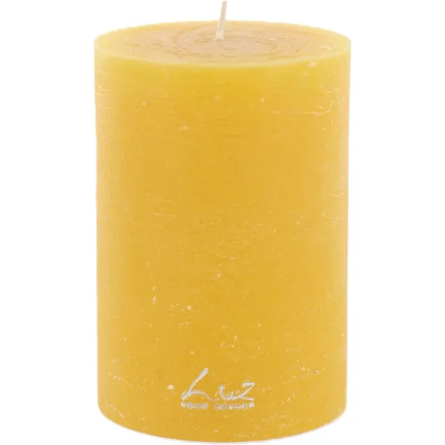 Rasteli Luz Your Kaars Cilinder Geel-Oker Geel D 9 cm H 13 cm