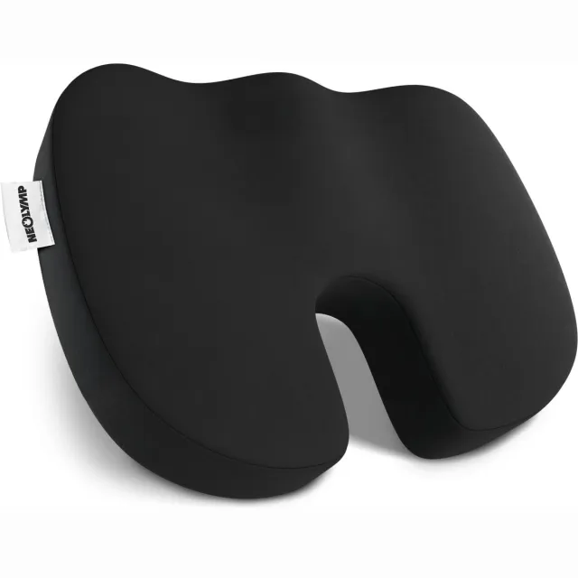 NEOLYMP Orthopedisch zitkussen Memory Foam – Staartbeenontlasting – Zacht Black