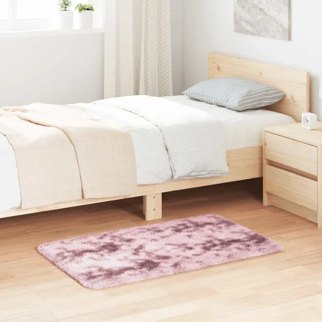 vidaXL Hoogpolig vloerkleed NAVARRA 60x100 cm polyester stoffig roze, foto 2