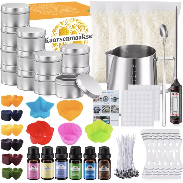 Creative Collections Kaarsen maken pakket – DIY starterset geurkaarsen – Complete set met bijenwas en geuren – Voor beginners / volwassenen Multi