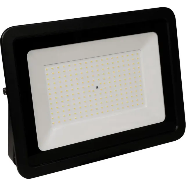 MC-Shine LED Schijnwerper - Breedstraler - Gevelverlichting - Slimline - 200W - 10.500 Lumen - 4000K - Neutraalwit - IP65 - Zwart
