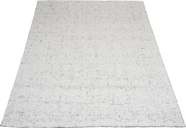 Veer Carpets Vloerkleed Adige Cream/Grey - 240 x 340 cm - Handgeknoopt Wollen Design Vloerkleed in Scandinavische / Japandi Stijl Creme