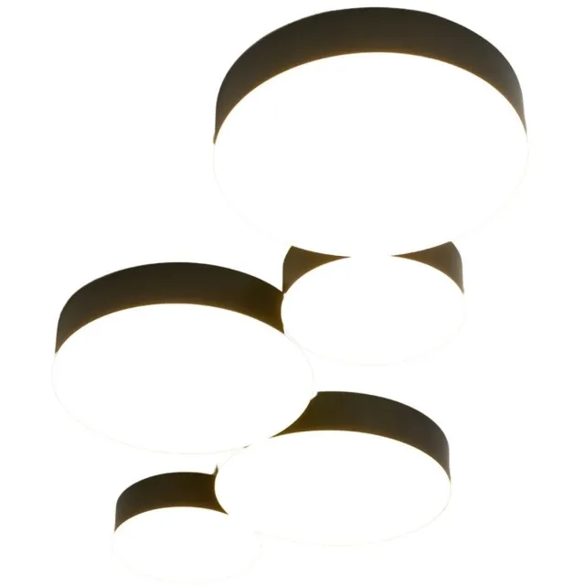 KOSILUM Skavi - Plafondlamp - Zwart - Metaal en PVC