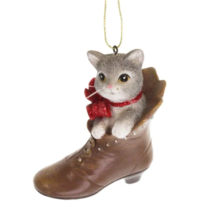 MEA Ornament Kat in laars, 7x4x8cm Zie foto