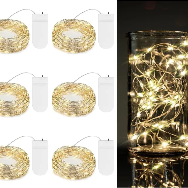 TingMiao Deze decoratieve kerstverlichting bestaat uit flexibel koperdraad met warme LED-lampjes; de verlichting is waterbestendig en perfect voor romantische, zelf samengestelde decoraties, zowel binnen als buiten.