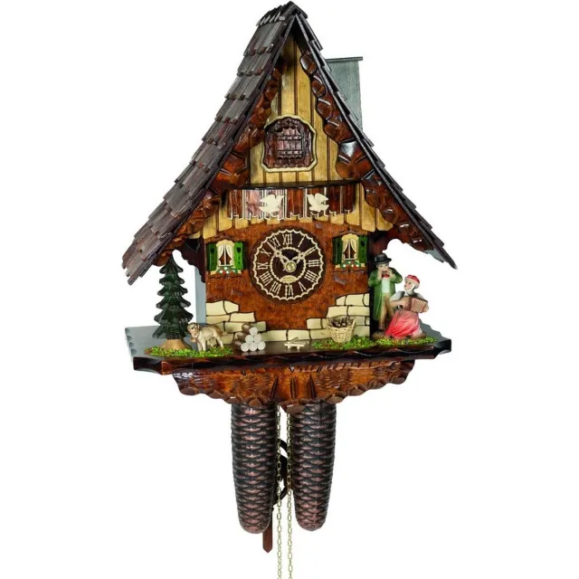 Trenkle 8517 - Chalet-Koekoeksklok - 8-daags kettinguurwerk - Kuckuck Classic bruin