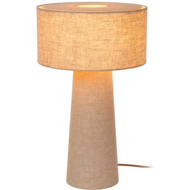 Lucide LEEROY - Tafellamp - Ø 30 cm - 1xE27 - Taupe