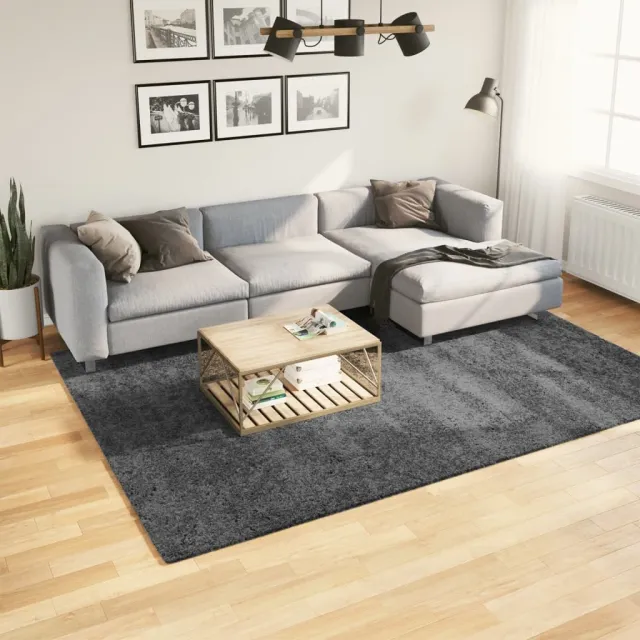 vidaXL Vloerkleed OVIEDO laagpolig 200x280 cm antracietkleurig, foto 2