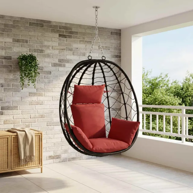 vidaXL Adirondack Kussen PUTTEN 100% Polyester Wijnrood