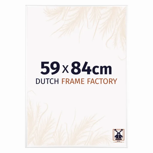 Dutch Frame Factory Fotolijst 59x84 cm - Aluminium - Wit Hoogglans - Kampen