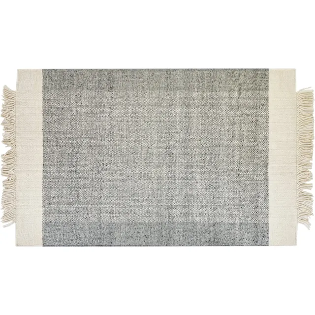 Beliani TATLISU - Modern vloerkleed - Gebroken wit - 140 x 200 cm - Wol Grijs