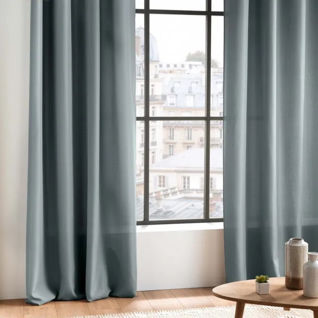 Wicotex Gordijnen - Kant en klaar - Met ringen - 140x260cm - Licht grijs - 2stuks