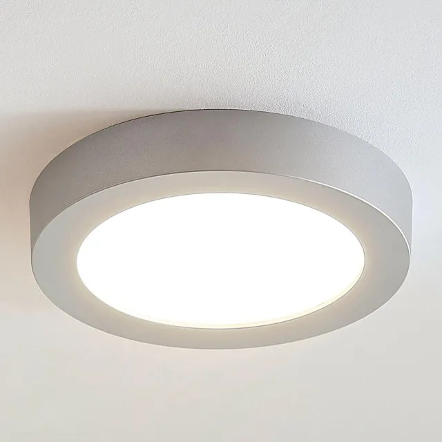 ARCCHIO Plafondlamp badkamer - 1licht - kunststof - H: 3.9 cm - zilver, wit - Inclusief lichtbron