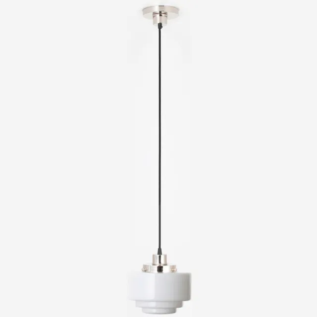 Coloured by Art Hanglamp aan snoer Getrapt Ø 20 20's Nikkel - Art Deco Trade