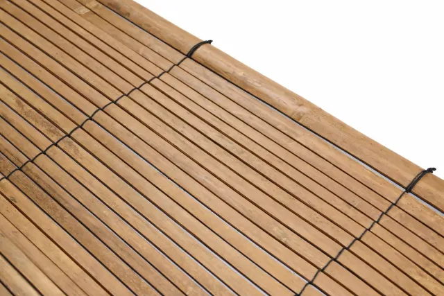 tuinchamp Rolgordijn bamboe 120 x 200 cm - Bamboe rolgordijn voor buiten en binnen - Bamboe rolgordijnen - Natuurlijk rolgordijn hout - Natuurlijke uitstraling