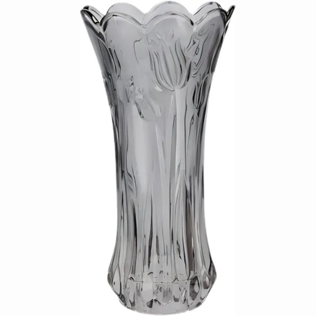DK design Bloemenvaas Delight - boeket vaas - glas - lichtgrijs - 13 x 25 cm