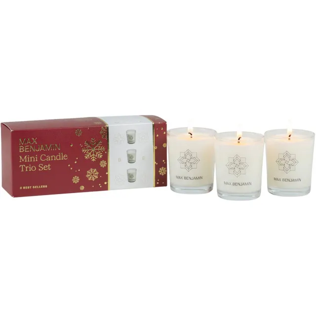 Max Benjamin 3 Mini Geurkaars Cadeauset - All Time Classics Rood