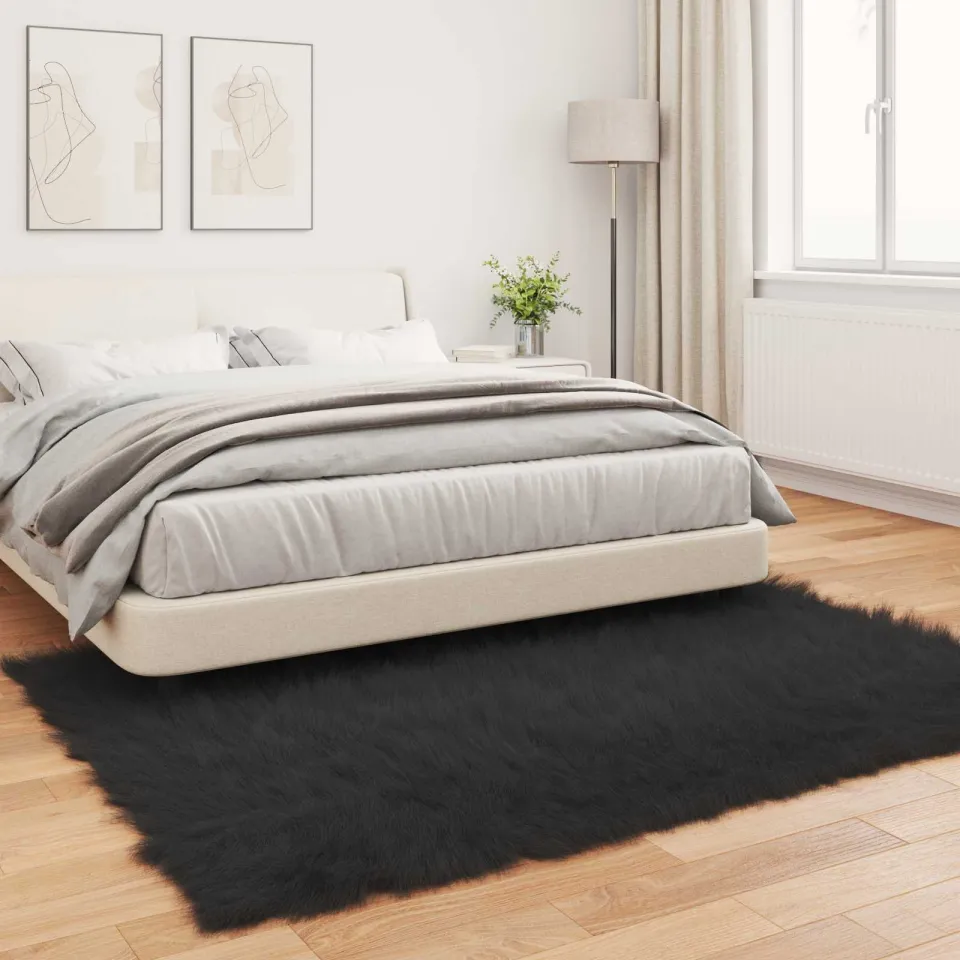 vidaXL Tapijt van imitatie TAFALLA Zwart 200 x 280 cm Polyester, foto 3
