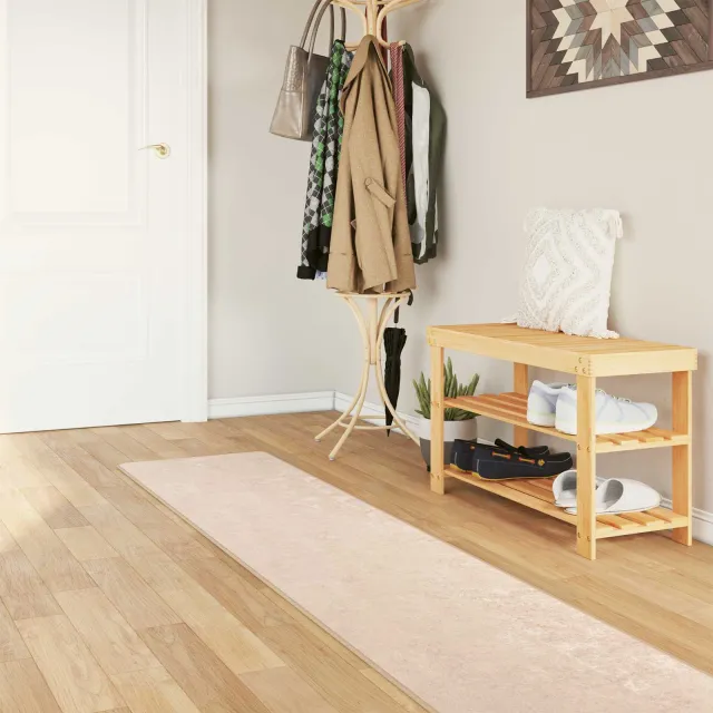 vidaXL Vloerkleedloper MARSA Crèmekleurig 50 x 250 cm Polyester en PVC, foto 2