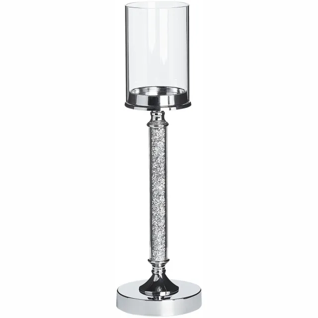 Beliani ABBEVILLE - Kandelaar - Zilver - 48 cm - Metaal