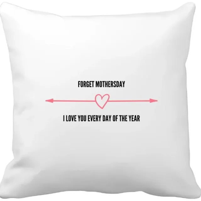 Akyol forget mothersday i love you every day of the year Kussen hoes - Mama - elke dag houden van je moeder - liefste moeder - verjaardag - cadeau - kado - bedankje - geschenk - 40 bij 40 cm Multicolor