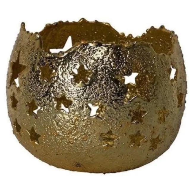B Living Windlicht Metaal-Ster-Goudkleurig-11,5x11,5x9 cm