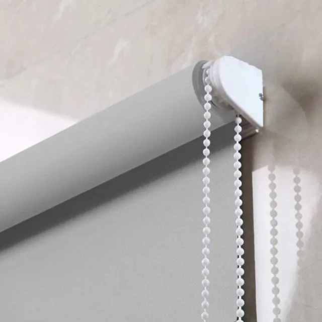 Rollo Ketting Rolgordijn Vervangingsketting 2 Meter Wit - Parelketting Verticaal 45 mm - Reserveonderdeel Met 1 stuk Kettingverbinder Rolgordijn