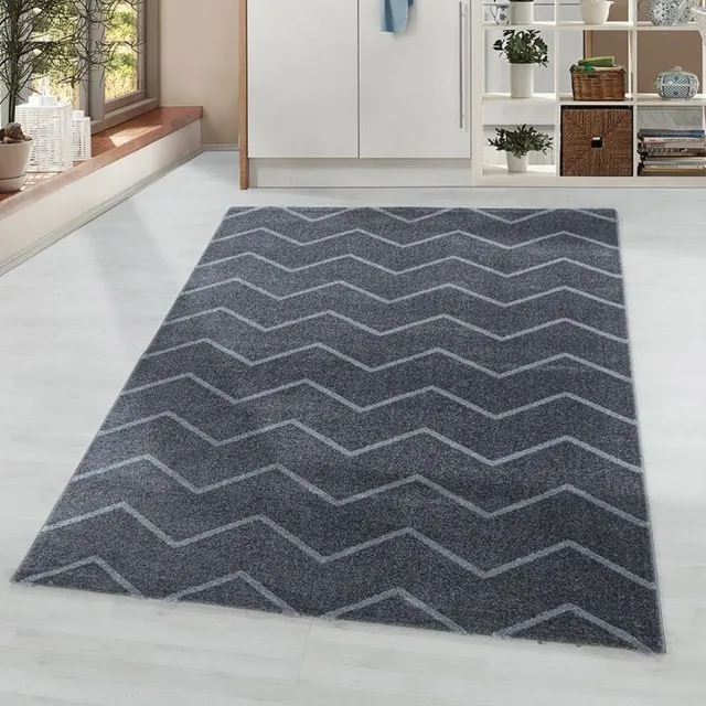 Adana Carpets Laagpolig vloerkleed - Smoothly Weave Grijs Wit 140x200cm