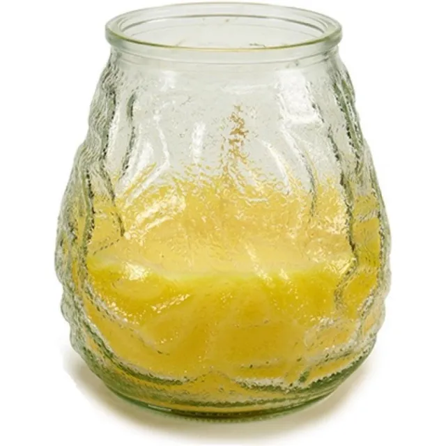 b-home-interieur.be Geurkaars citronella - in windlicht - glas - 10 cm - citrusgeur Geel