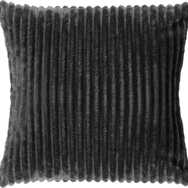 Dutch Decor MART - sierkussen 45x45 cm - zacht ribfluweel - corduroy - Charcoal Gray - antraciet - Inclusief binnenkussen - Luxe kussens voor woonkamer & bank
