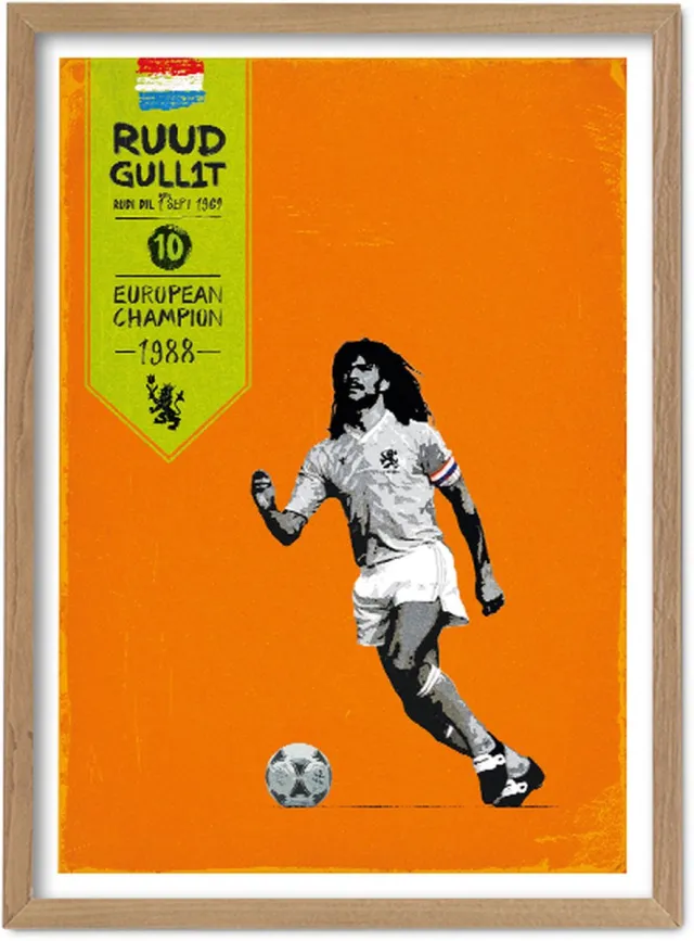 FC Kluif 'Ruud Gullit' poster - Nederlands Elftal Poster - 70 x 50 cm multi