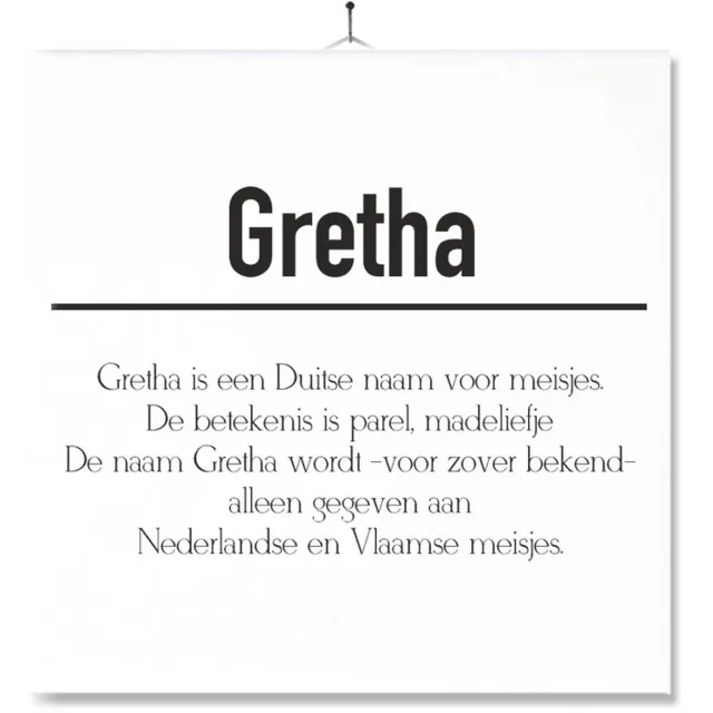 MC Living Tegel Met Opdruk | Betekenis | Kado | Cadeau | Met Naam - Gretha Multi-Color