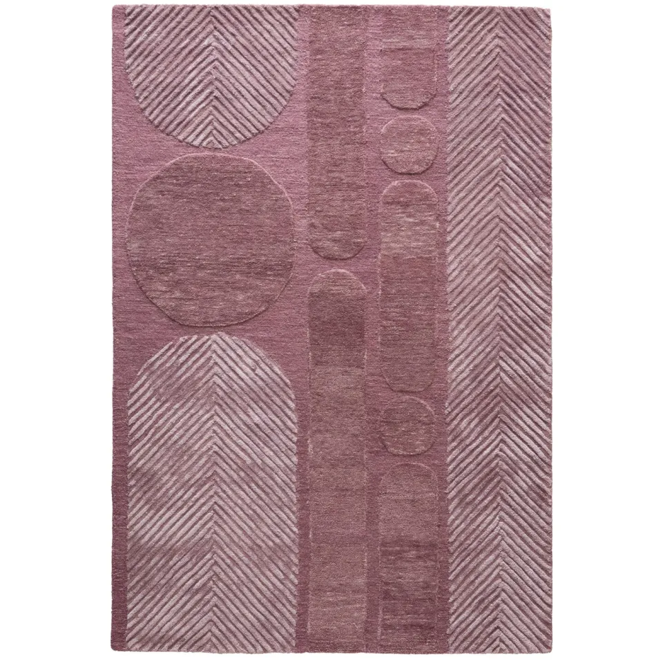 Studio LIVIT Adeline wollen vloerkleed donkerrood/roze, foto 2