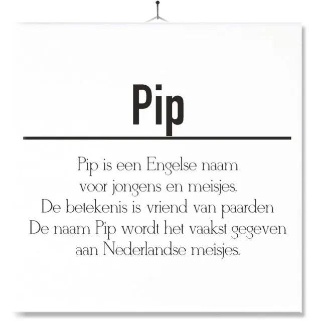 MC Living Tegel Met Opdruk | Betekenis | Kado | Cadeau | Met Naam - Pip Multi-Color