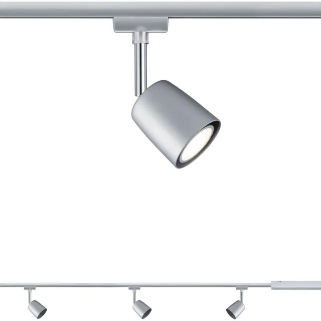 Paulmann URail Railspot Cover Startersset GU10 max. 3x10W dimbaar 230V Chroom mat, Chroom