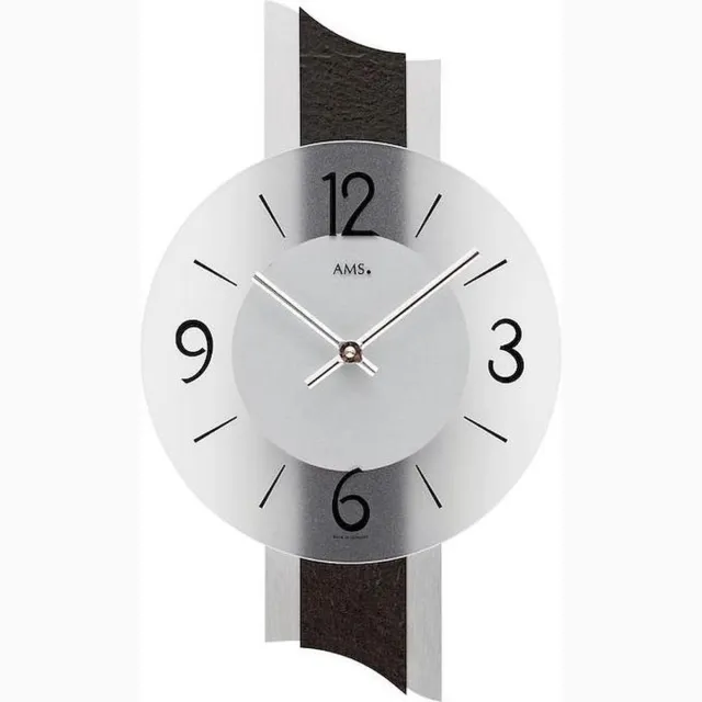 AMS Wandklok AMS - 9395 Zwart