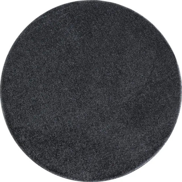 Muratap Basics Effen Rond Vloerkleed Grijs Laagpolig- 120 CM Ø