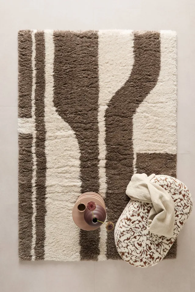 NOUS Living vloerkleed Teyra crème/bruin, foto 2