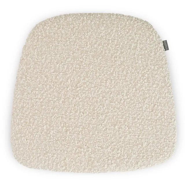 Nolon Fem Stoelkussen Bouclé Beige - Voor Binnen - Zitkussen Eetkamer - Trapezium Vorm - met Antislip