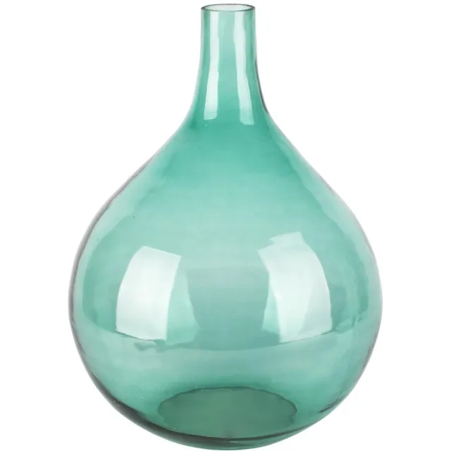 dekoratief Deco vaas 'Aquamarine', transparant, glas, 29x29x38cm | A258386