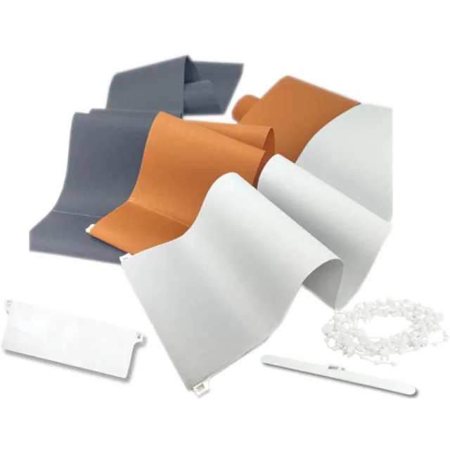 time4blinds Verticale Jaloezie Vervangingslamellen - Set bestaat uit 1 lamel, gewicht, hanger en bodemketting - breedte 127mm - lengte 640mm - Vanille Wtb 173 - Vanille