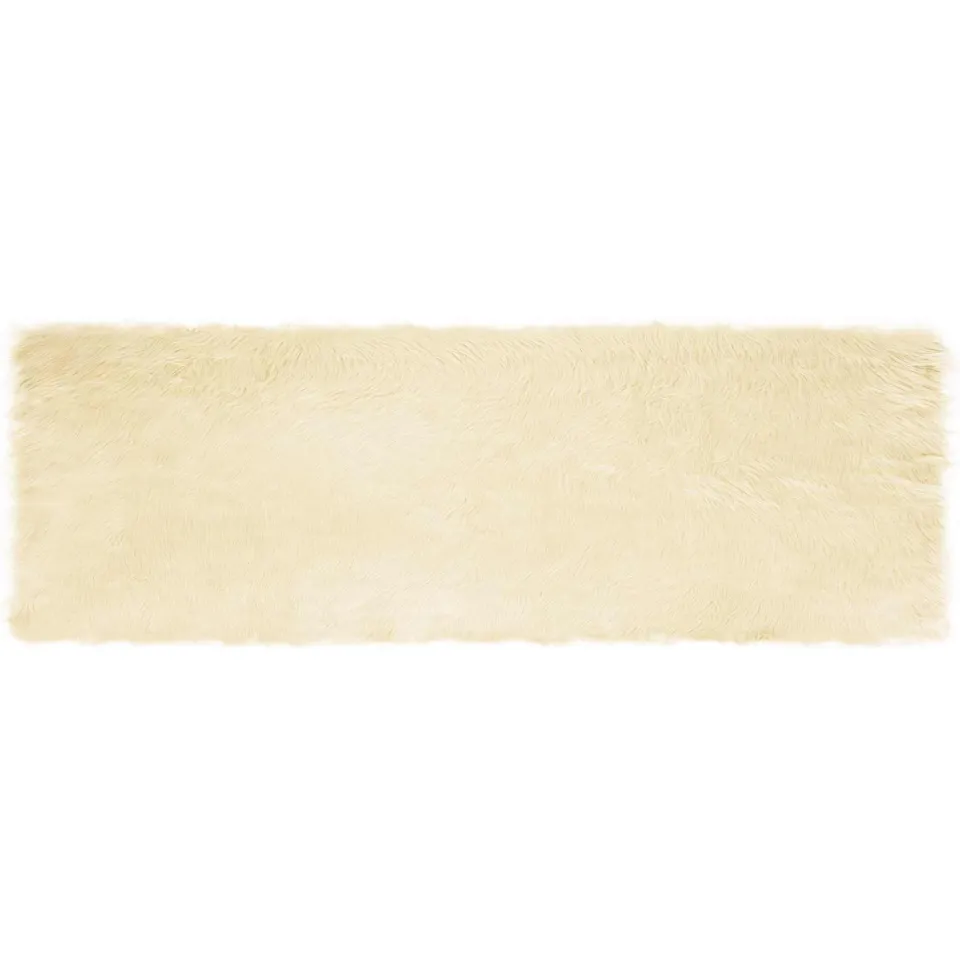 vidaXL Tapijt van imitatie TAFALLA Crèmekleurig 80 x 250 cm Polyester
