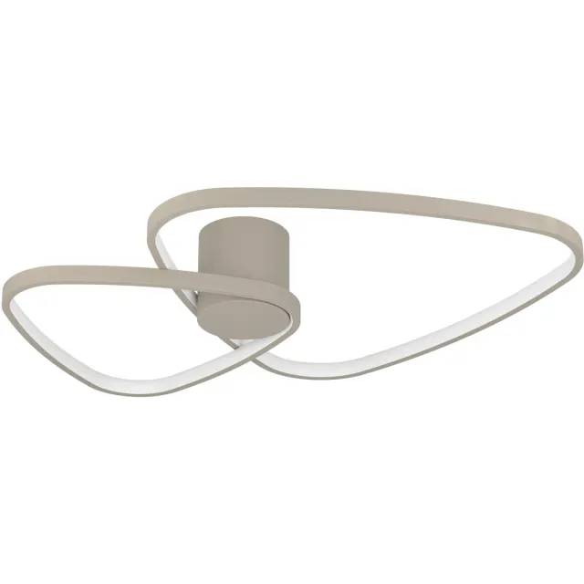 EGLO Leporano Plafondlamp - 60 cm - Zandkleur/Beige/Wit - Instelbaar wit licht (warm, neutraal en daglicht)