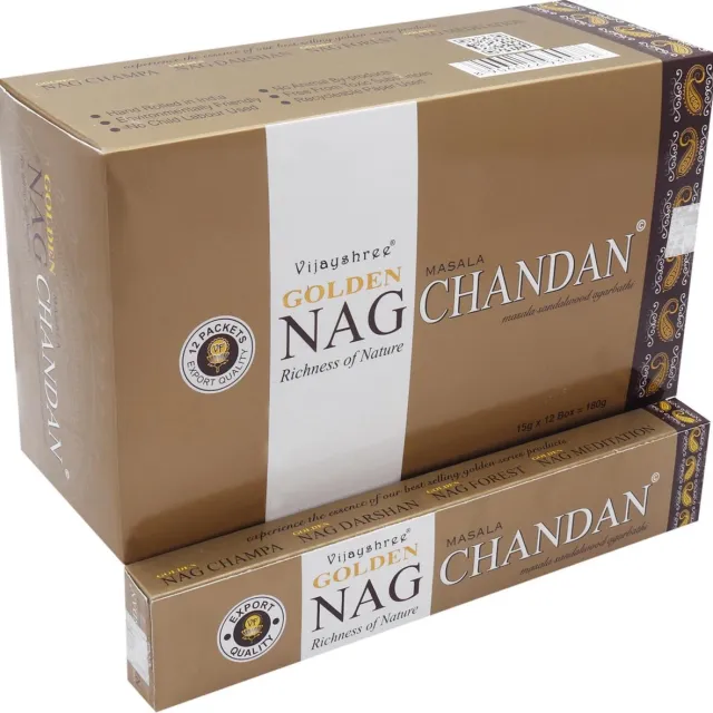 Selenietshop.nl Golden Nag Chandan 12x 15g Zie afbeelding