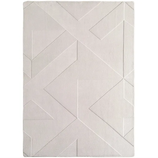 Dutch XXL Wasbaar Vloerkleed | Tapijt | Pompei | Geometrisch | Crème | 80x150 cm