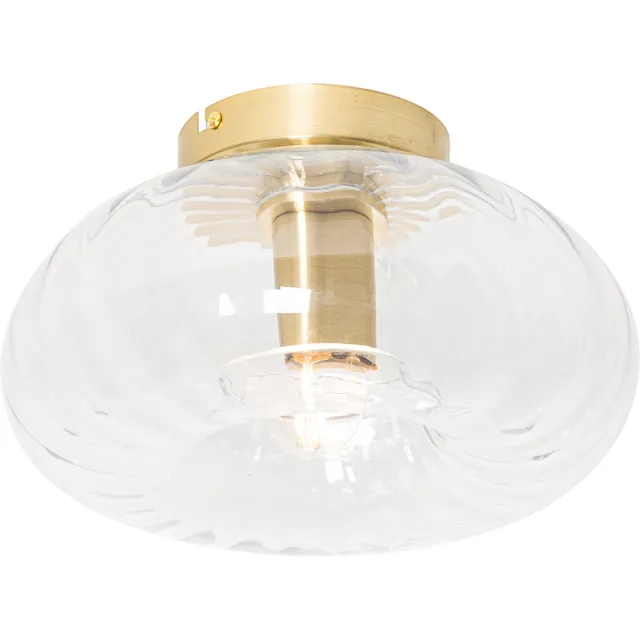 QAZQA ayesha - Art Deco Plafondlamp - 1 lichts - Ø 27 cm - Goud - Woonkamer | Slaapkamer | Keuken