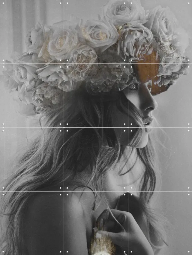 IXXI Private, STUDIO HANNAH LEMHOLT - 60 x 80 cm - Grote wanddecoratie en posters - Fotografie, Woonkamer, Gang, Slaapkamer, Winter Zwart en wit / Monochroom / Rustig / Wit