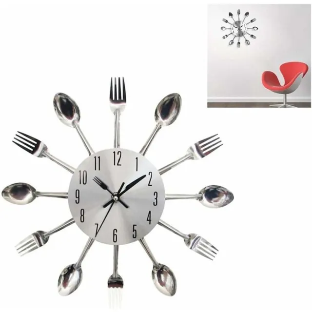 carmdering Wandklok - Goed leesbaar - Stille Wand Klok Modern - Analoog - Stil Uurwerk - Muurklok - Quartz - Zilver